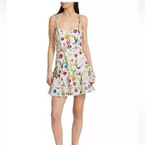 Alice + Olivia
Rosette Floral Eyelet Cotton Minidress